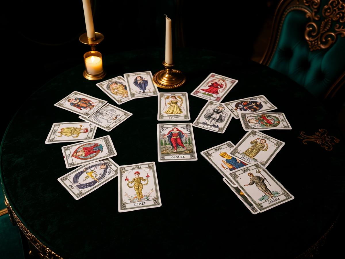 Tarot cards and spiritual reading tools